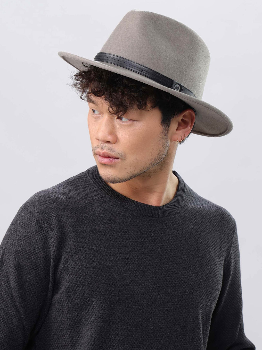 bugatti Fedora aus Wollfilz mit Lederband - taupe / 55 | 629000-860-55