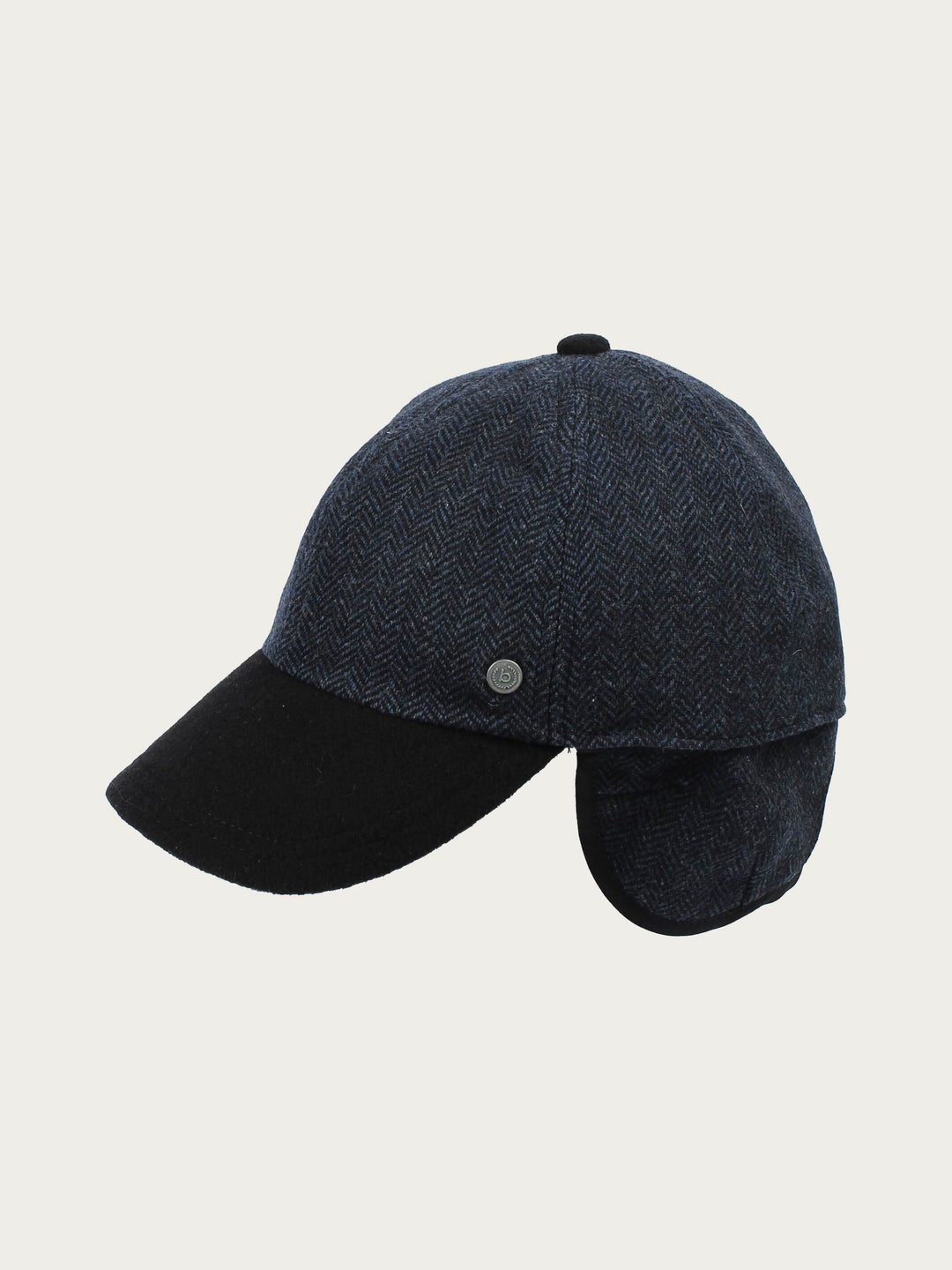 bugatti Baseballkappe mit Fischgrät-Muster und Ohrenklappen - navy / 55 | 629211-590-55