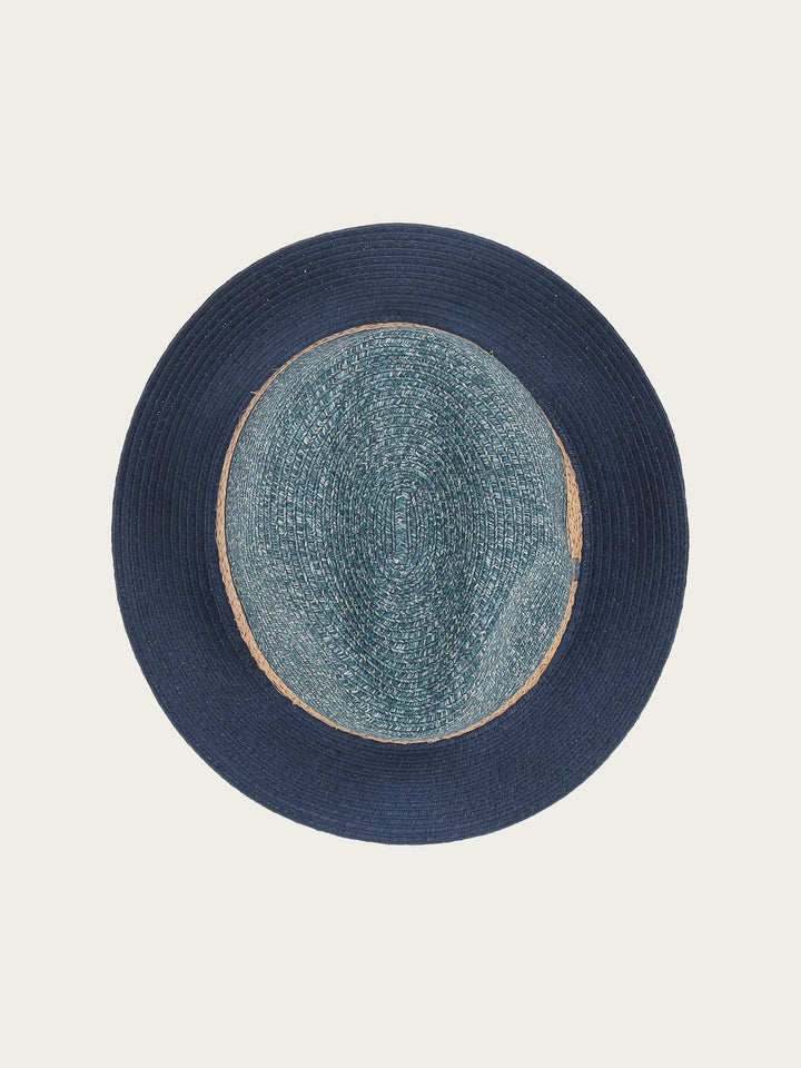 Sommer-Fedora mit Melange-Effekt - denim / 57 | 629004-580-57