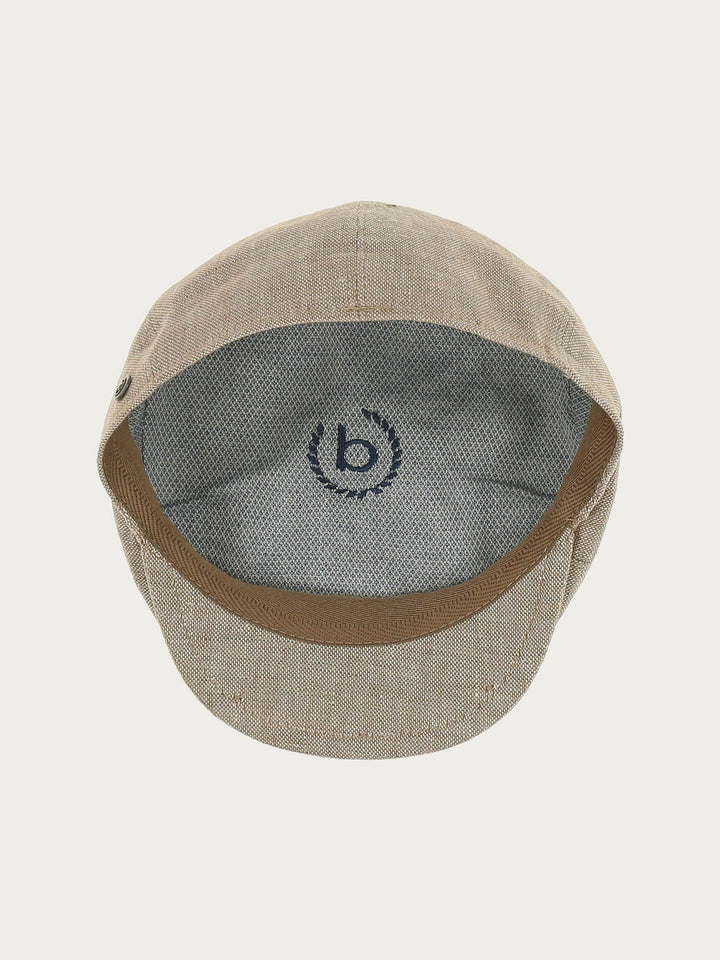 Ballonmütze im Bakerboy Cap Stil in Leinenmischung - camel / 57 | 629112-180-57