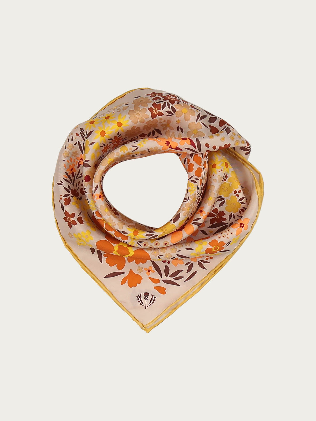 Nicki scarf with floral print in pure silk