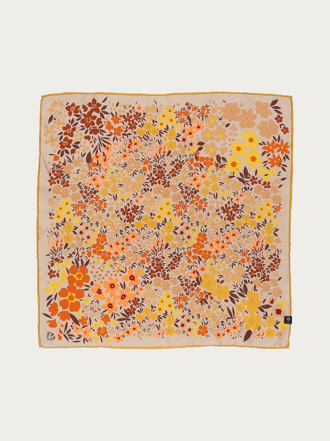 Nicki scarf with floral print in pure silk