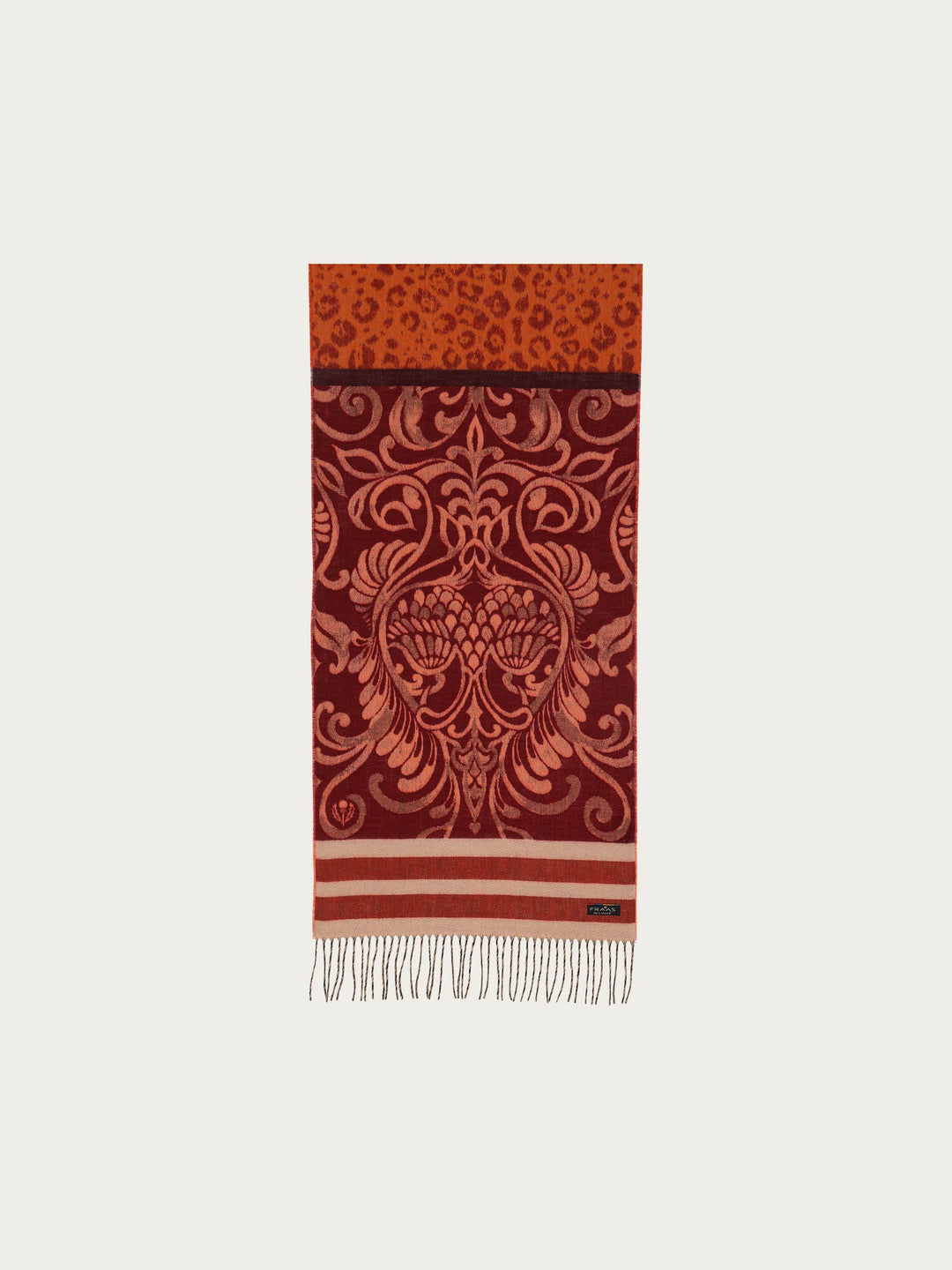 Cashmink scarf with paisley and leo design