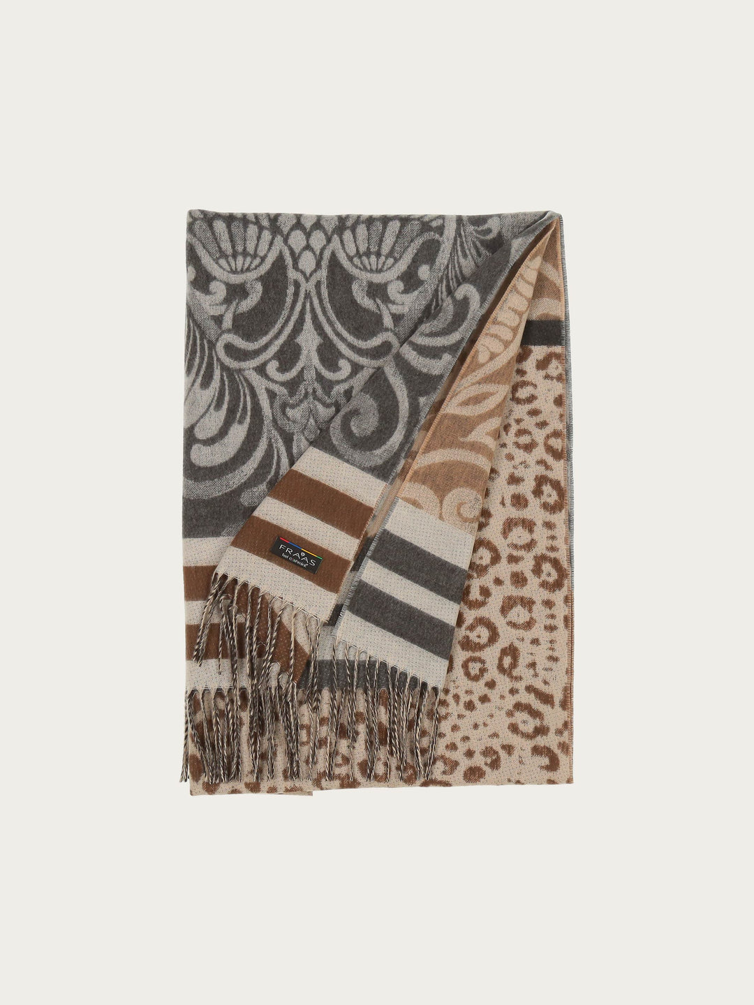 Cashmink scarf with paisley and leo design