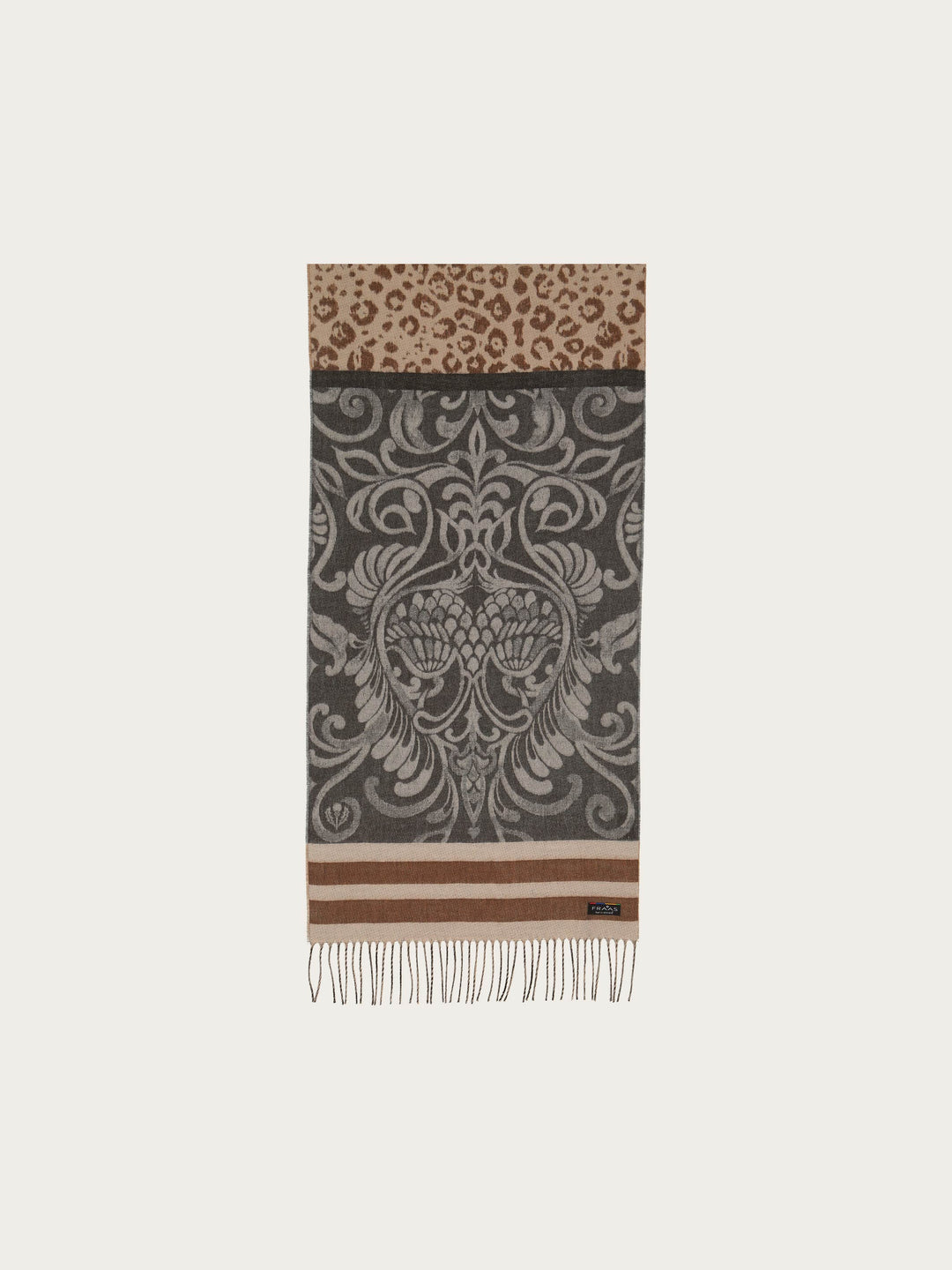 Cashmink-Schal mit Paisley- und Leo-Design