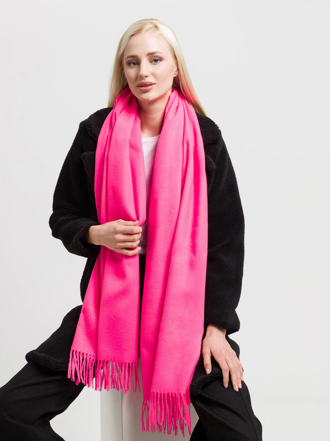 Big plain Cashmink scarf - Made in Germany