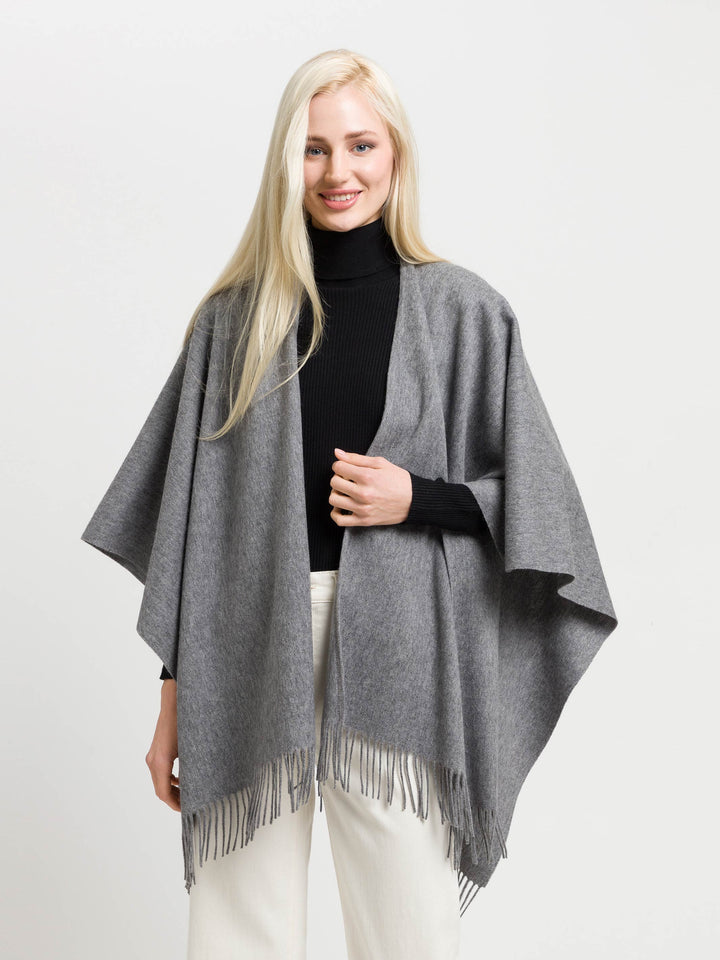 Poncho made of pure wool