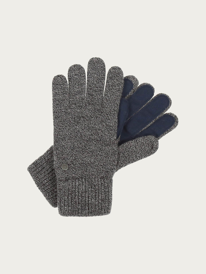 Melierte bugatti Strickhandschuhe in Wollmischung - grey / L | 629601-960-L