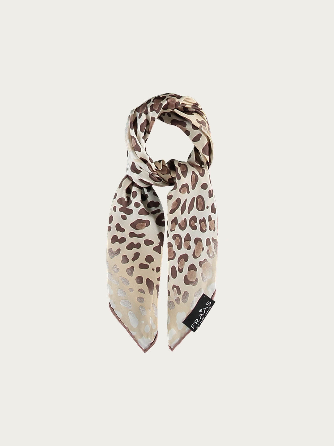 Nickituch mit Animal-Print aus reiner Seide - camel | 612161-180