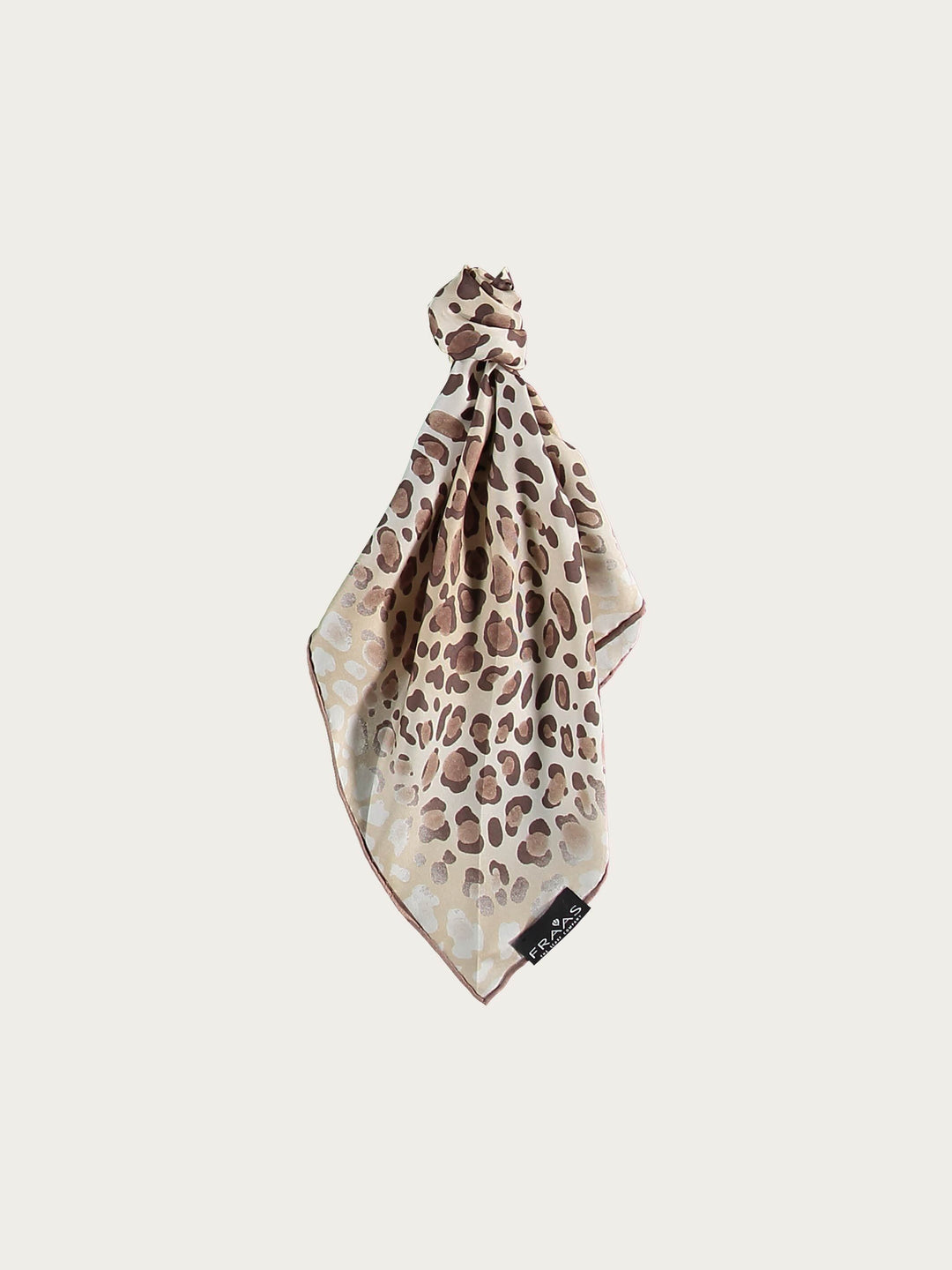 Nickituch mit Animal-Print aus reiner Seide - camel | 612161-180