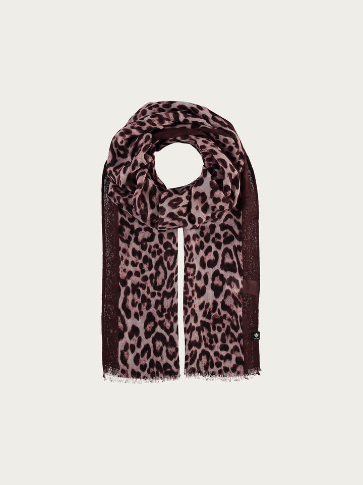 Schal mit Animal-Print - tearose / OneSize | 602031-420