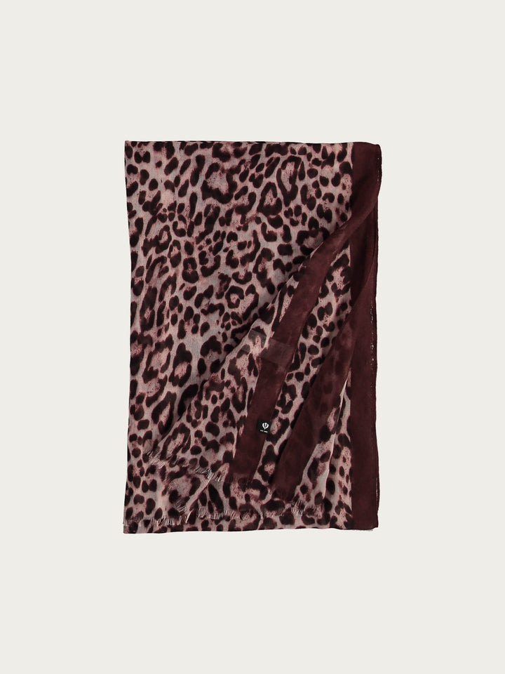 Schal mit Animal-Print - tearose / OneSize | 602031-420