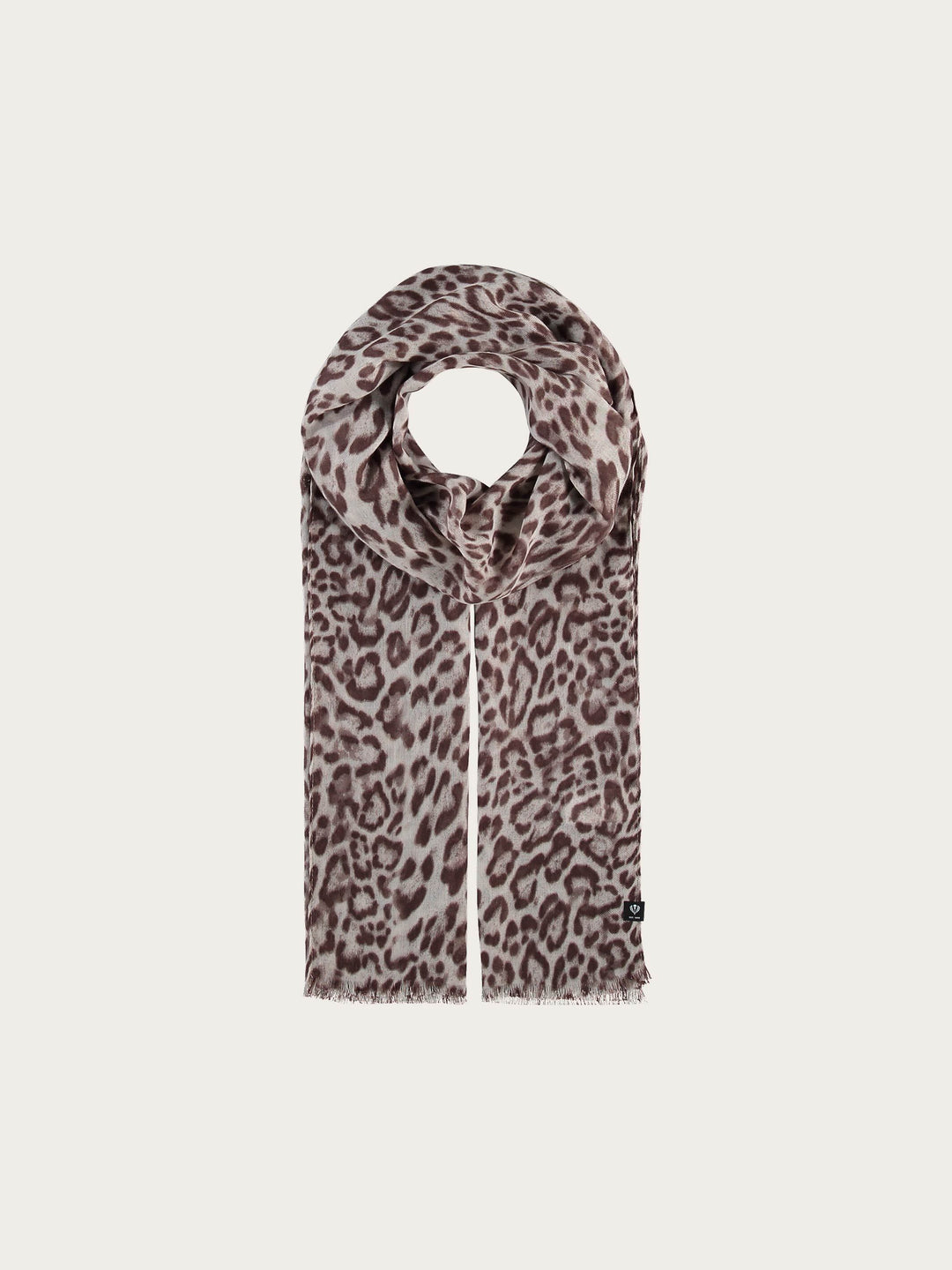 Schal mit Animal-Print - taupe / OneSize | 602031-860