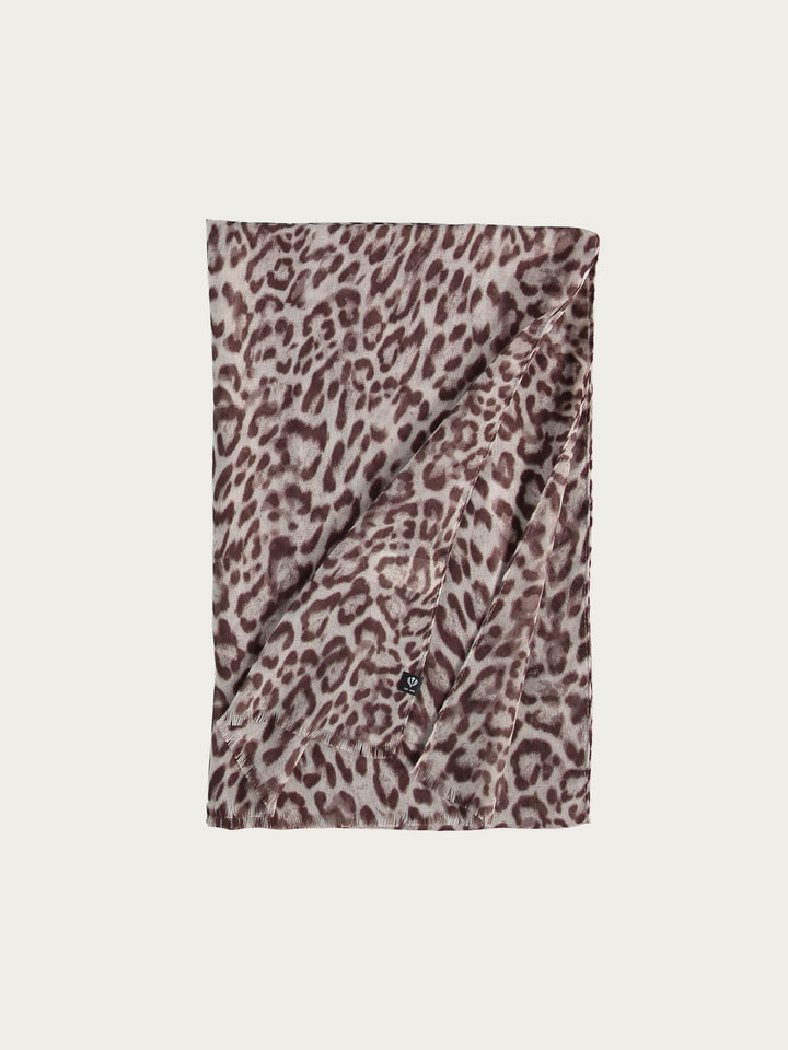 Schal mit Animal-Print - taupe / OneSize | 602031-860