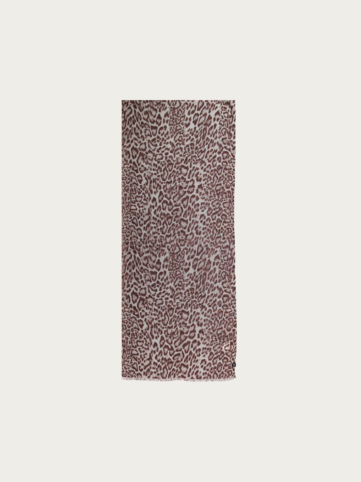 Schal mit Animal-Print - taupe / OneSize | 602031-860