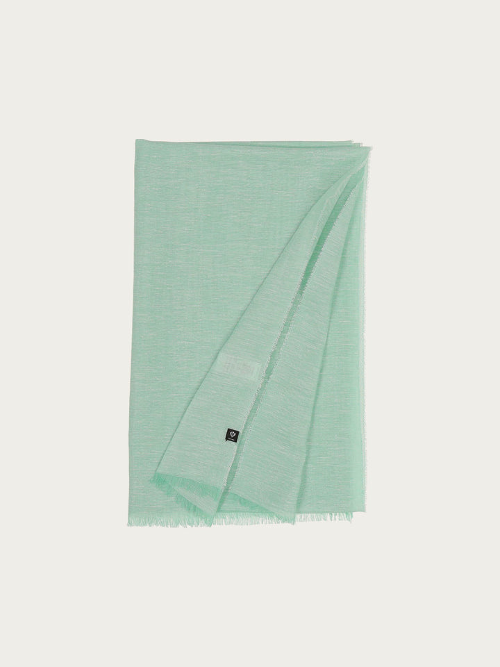 Einfarbige Stola in Hanfmischung - apple green / OneSize | 609035-721