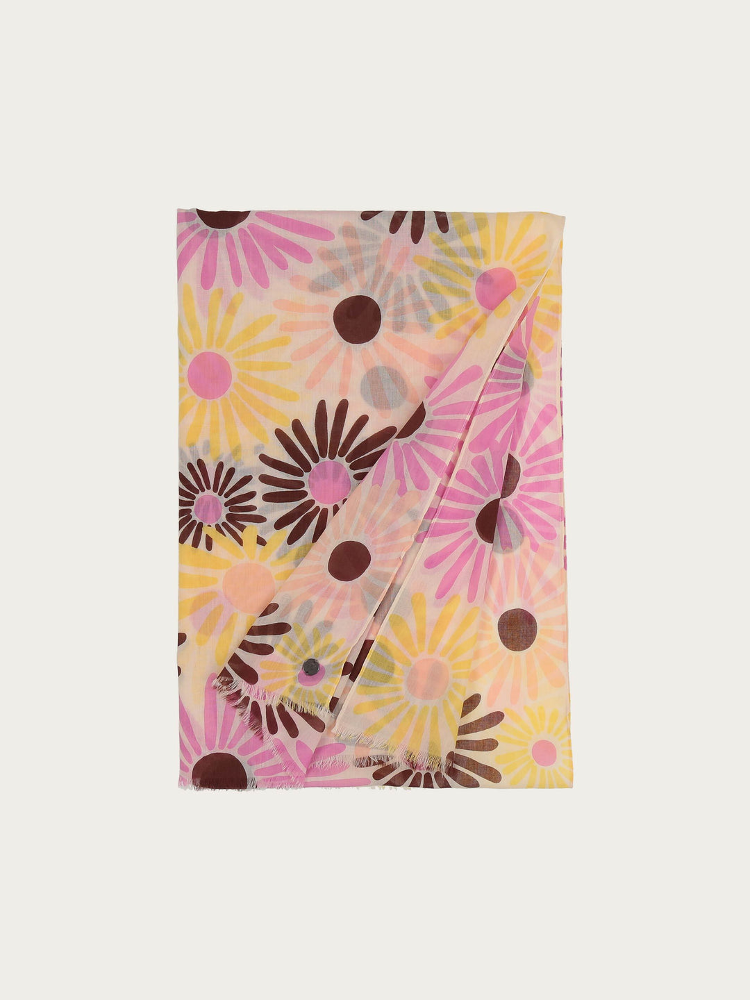 Baumwollschal mit Blumen-Print - orchid pink / OneSize | 609041-435