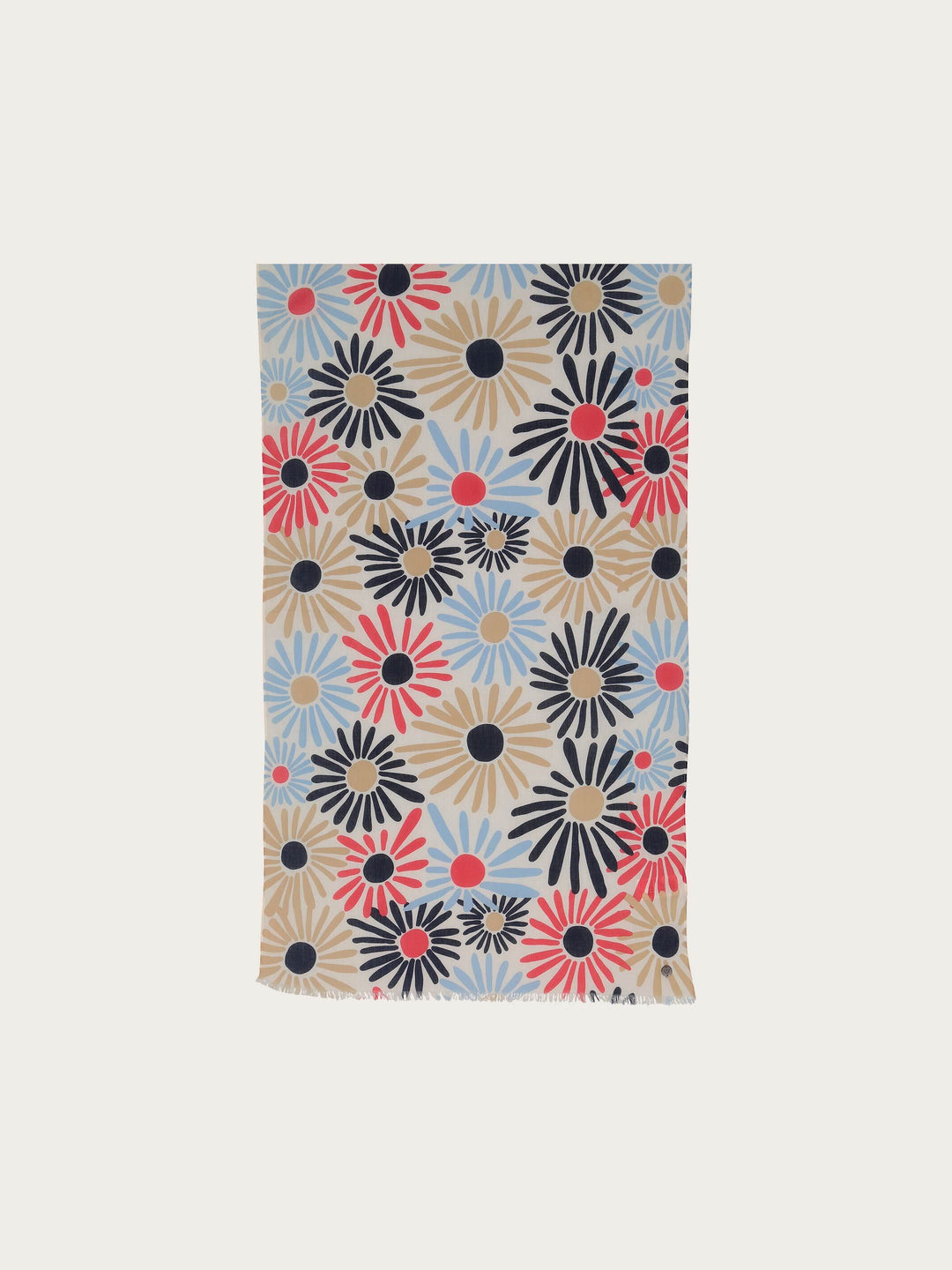 Baumwollschal mit Blumen-Print - pure blue / OneSize | 609041-523