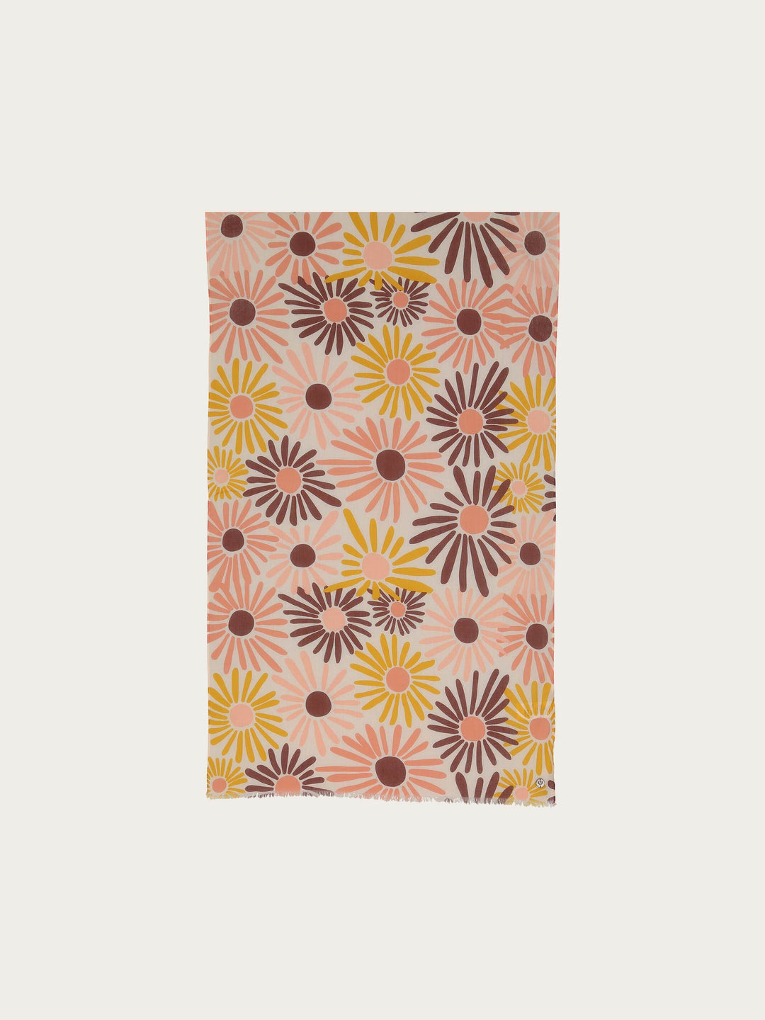 Baumwollschal mit Blumen-Print - nougat / OneSize | 609041-850