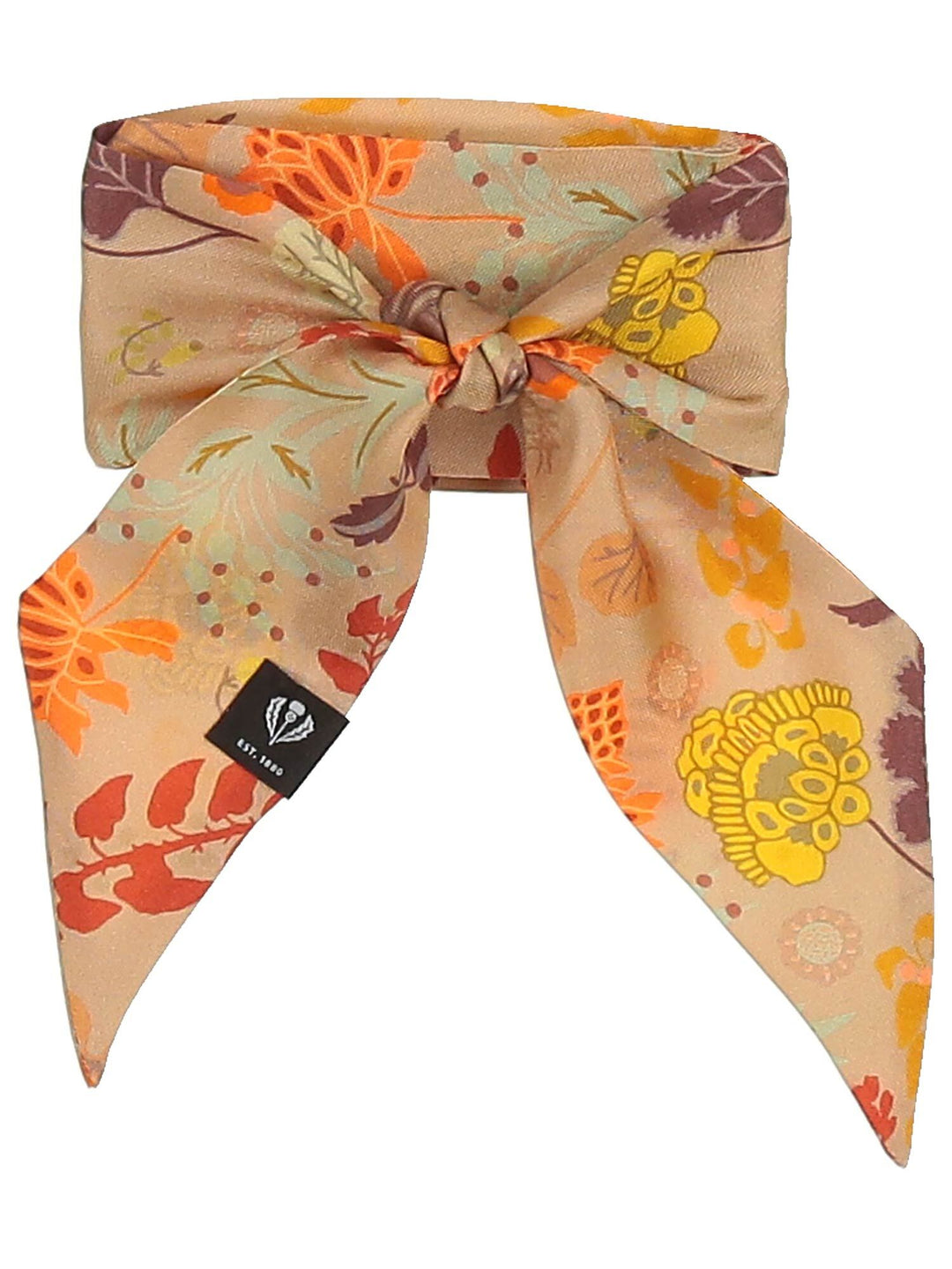 Schmaler Seidenschal mit floralem Print - yellow / OneSize | 612012-120