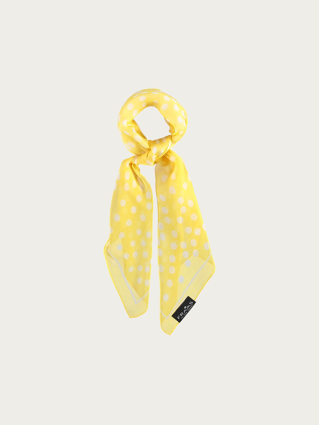 Nickituch mit Polka Dots aus reiner Seide - lemon / OneSize | 612169-110