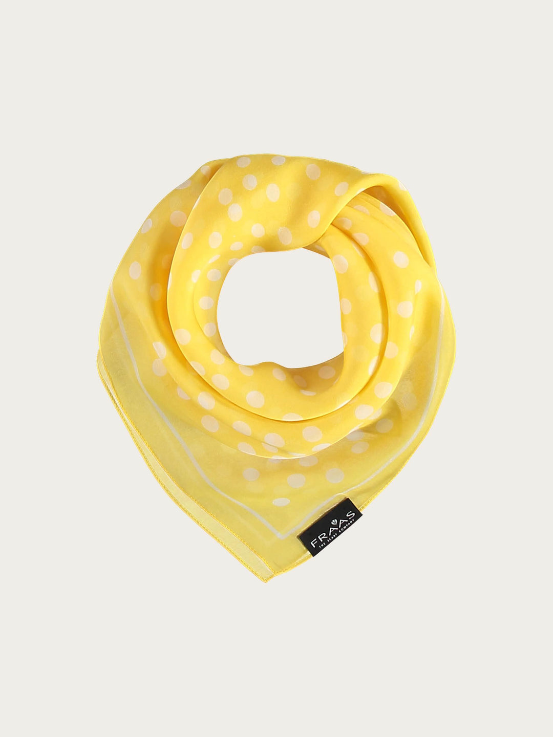 Nickituch mit Polka Dots aus reiner Seide - lemon / OneSize | 612169-110