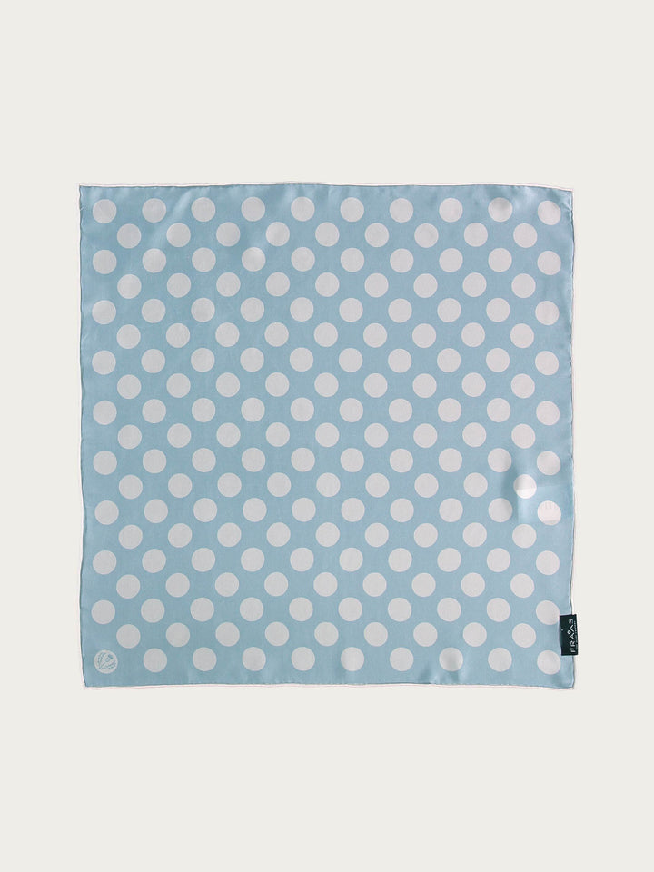 Nickituch mit Polka Dot-Print aus reiner Seide - light blue / OneSize | 612181-500