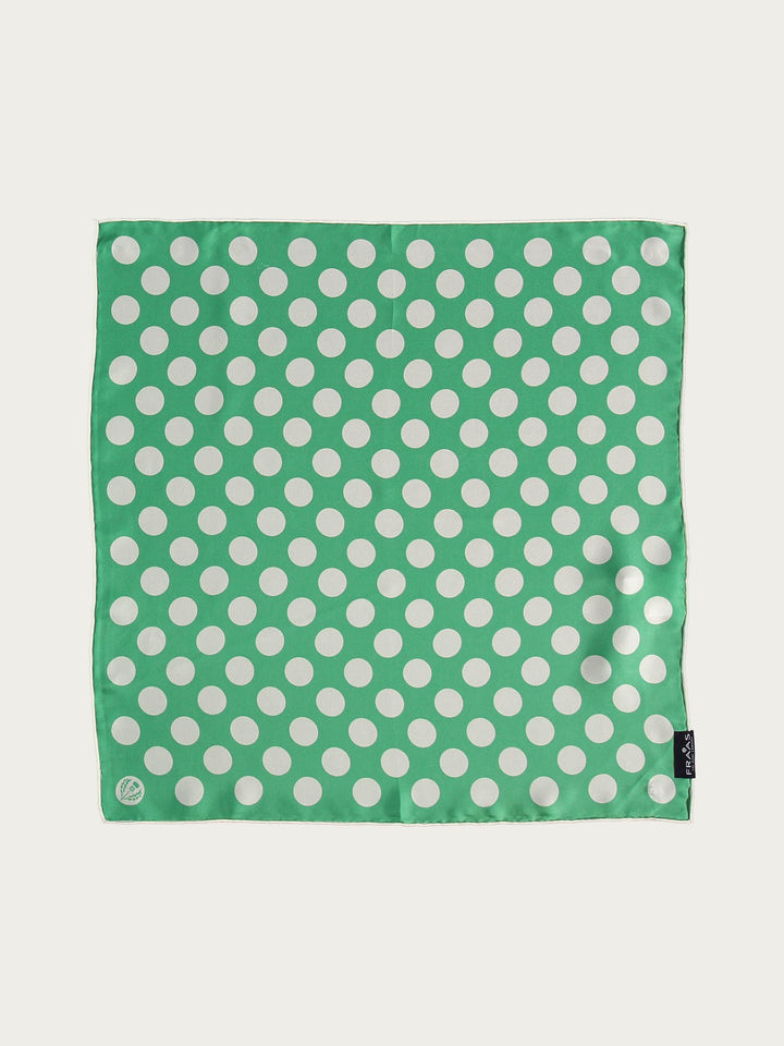 Nickituch mit Polka Dot-Print aus reiner Seide - emerald / OneSize | 612181-780