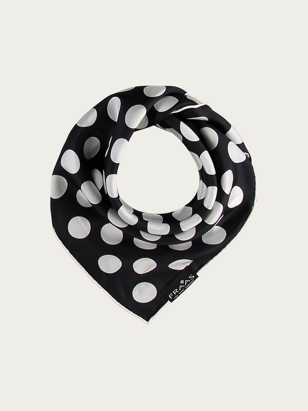 Nickituch mit Polka Dot-Print aus reiner Seide - black / OneSize | 612181-990