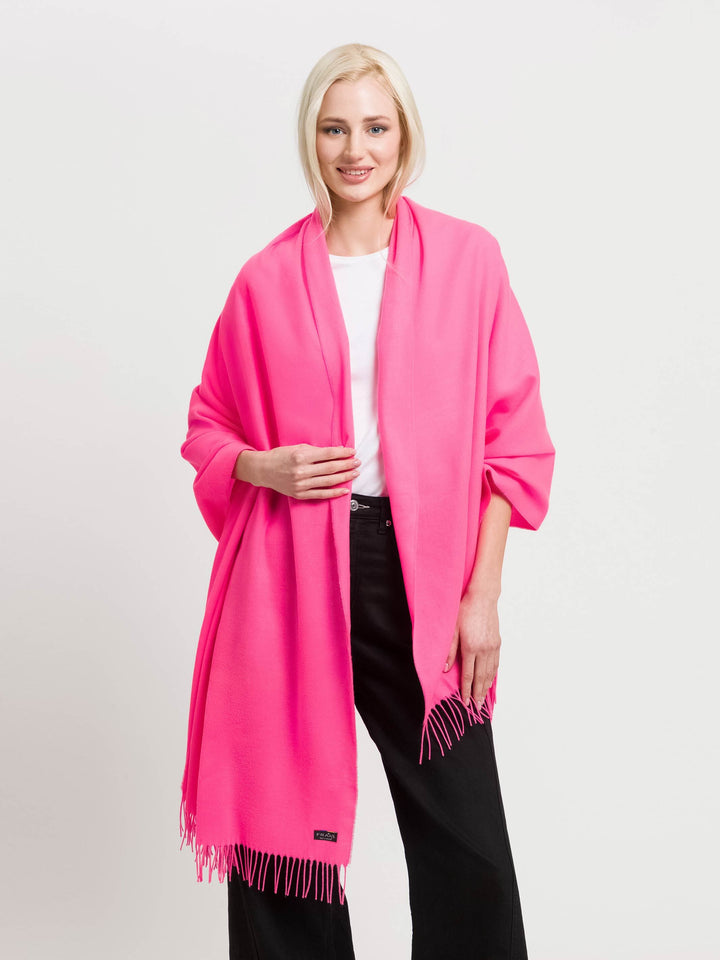 Einfarbiger XXL Cashmink-Schal - neon pink / OneSize | 621004-005