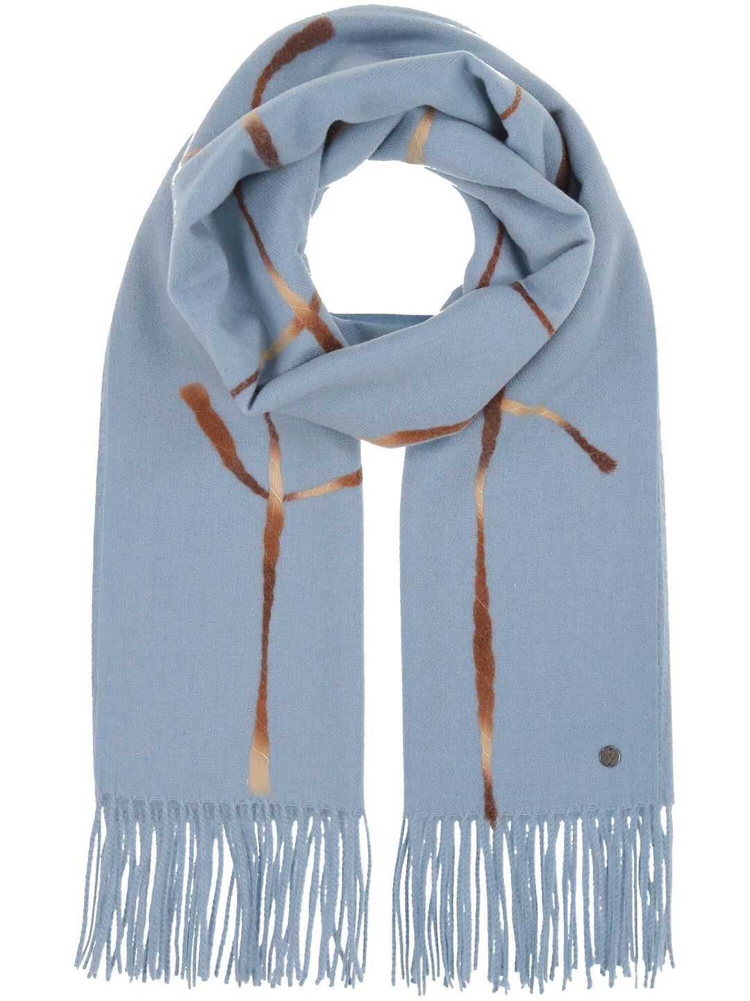 Stola mit Window Pane Karo - cashmere blue / OneSize | 623532-505