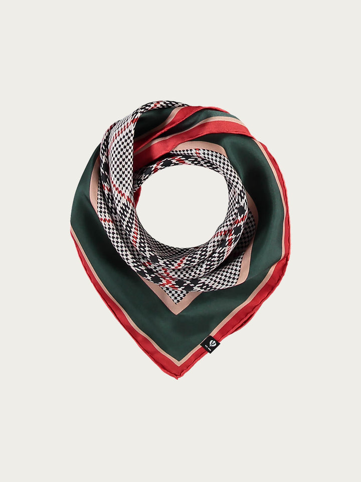 Karo-Bandana aus reiner Seide - red / OneSize | 624015-360