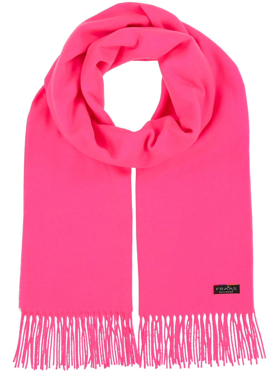 Breiter einfarbiger Cashmink Schal - Made in Germany - neon pink / OneSize | 625029-005