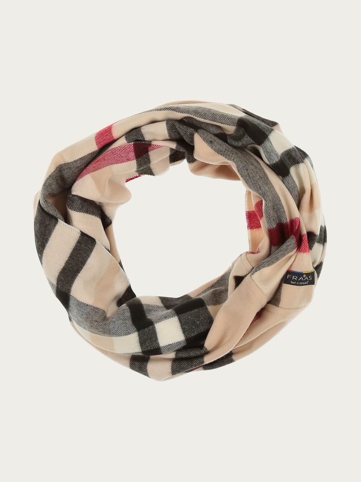 Schmaler Cashmink-Loop mit FRAAS Plaid Karo - beige / OneSize | 625118-170