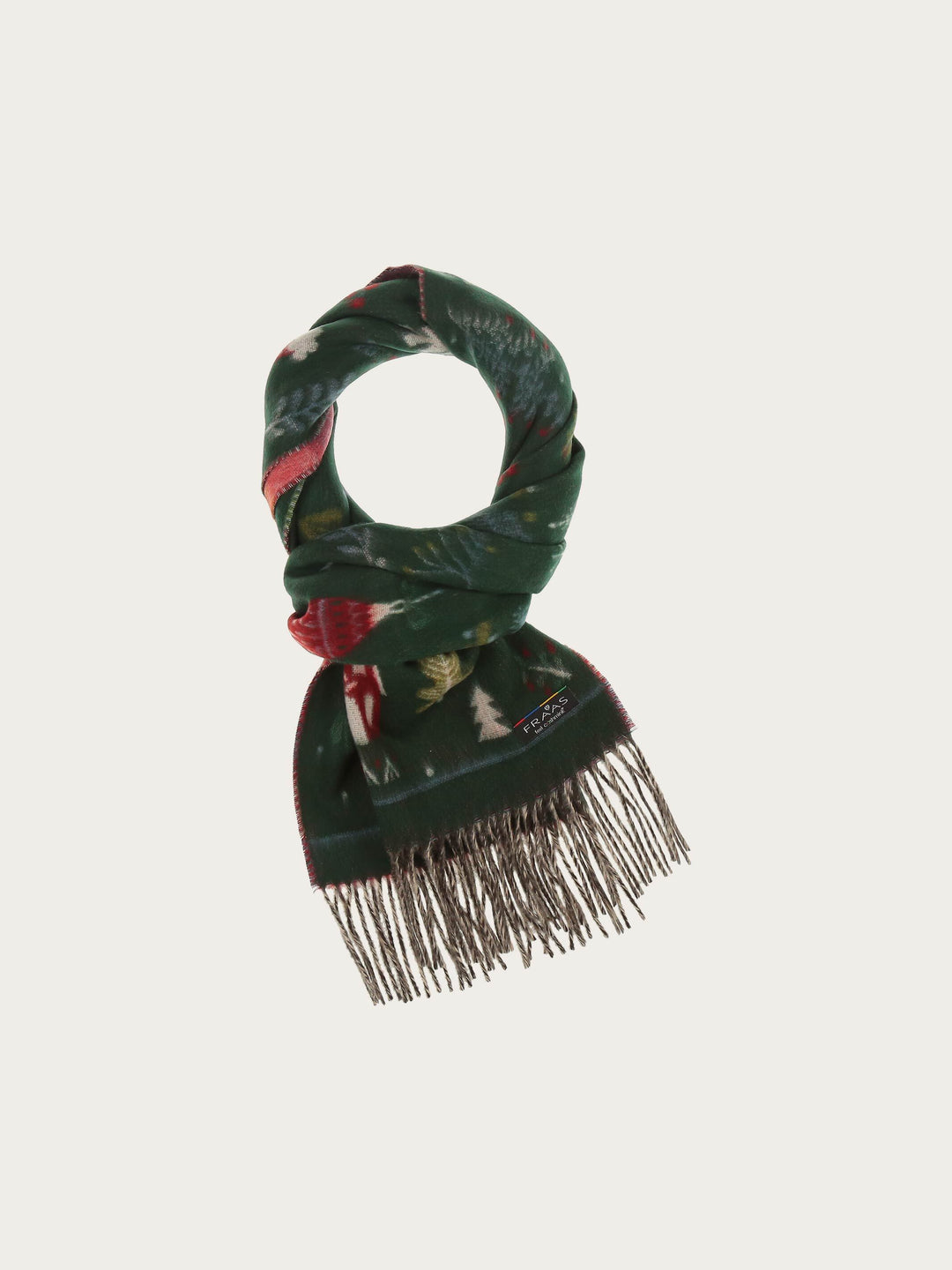 Cashmink-Schal mit Weihnachts-Design - Made in Germany - antique green / OneSize | 625245-773