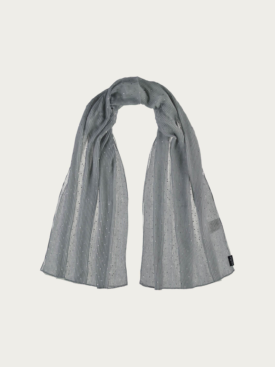 Stola mit Plissee aus reinem Polyester - grey / OneSize | 625260-960