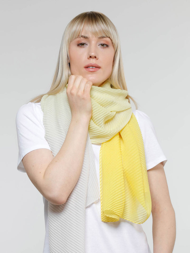 Plissee-Stola mit Ombré-Effekt - lemon / OneSize | 625490-110