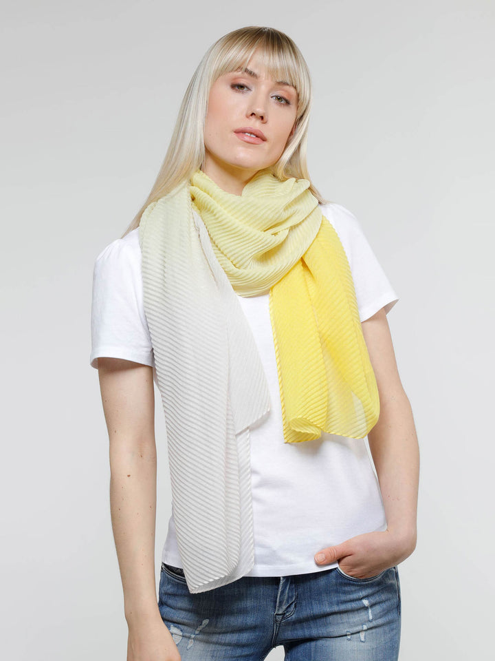 Plissee-Stola mit Ombré-Effekt - lemon / OneSize | 625490-110