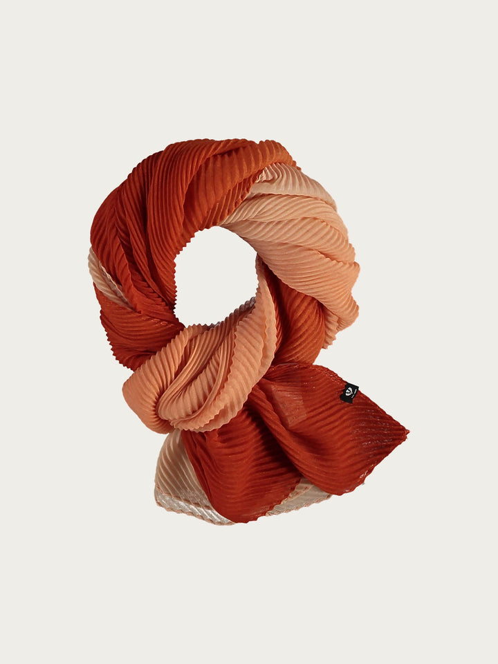 Plissee-Stola mit Ombré-Effekt - terracotta / OneSize | 625490-281