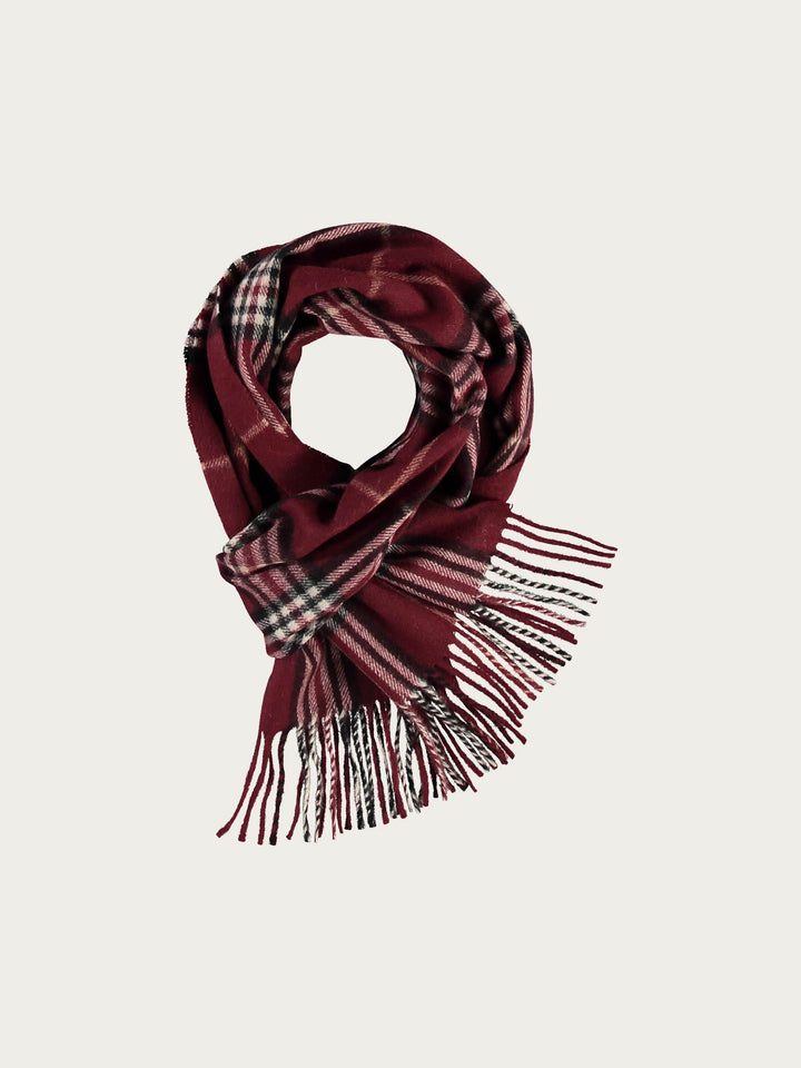 Schal in Kaschmir-/Wollmischung mit FRAAS Plaid Karo - red dahlia / OneSize | 627020-371