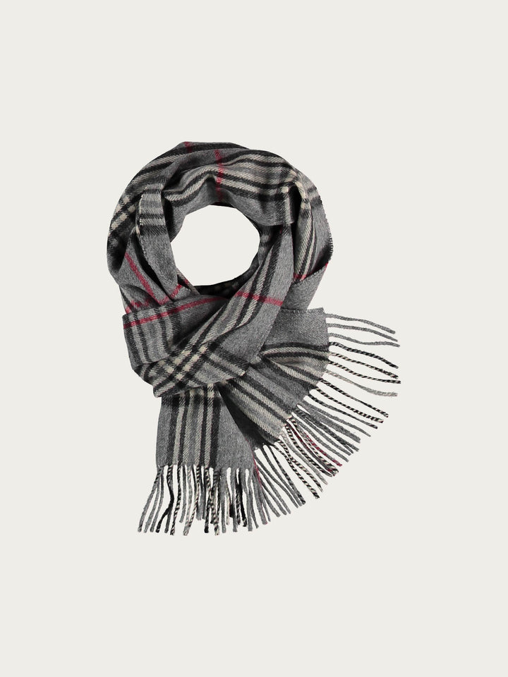 Schal in Kaschmir-/Wollmischung mit FRAAS Plaid Karo - grey / OneSize | 627020-960