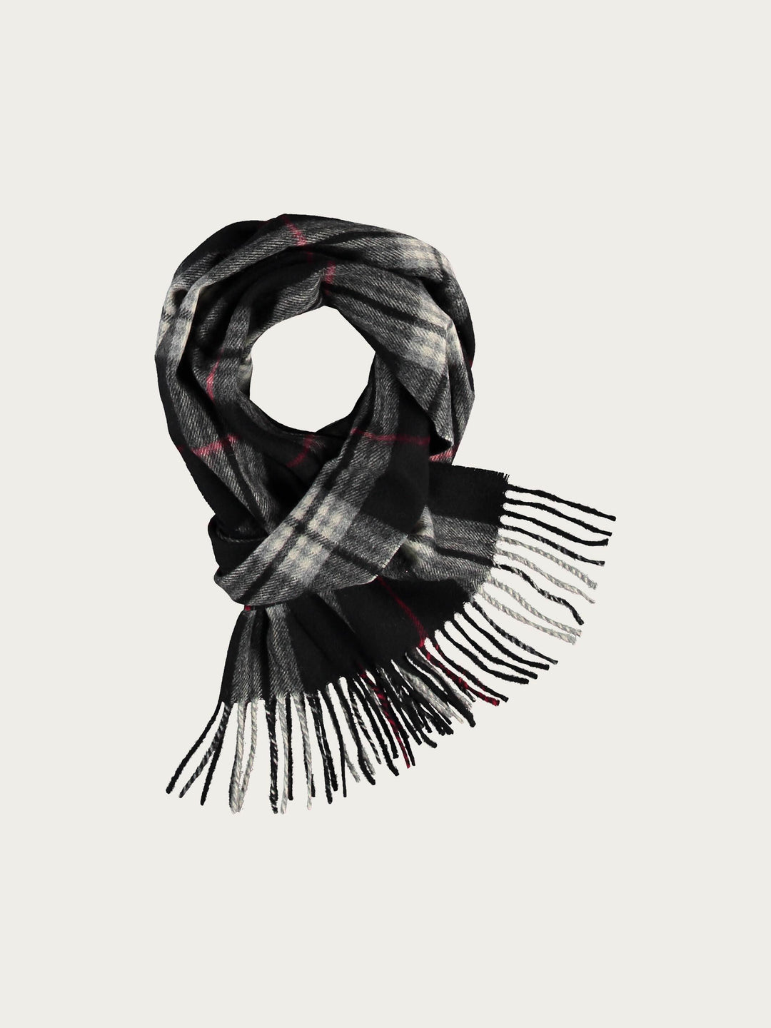 Schal in Kaschmir-/Wollmischung mit FRAAS Plaid Karo - black / OneSize | 627020-990