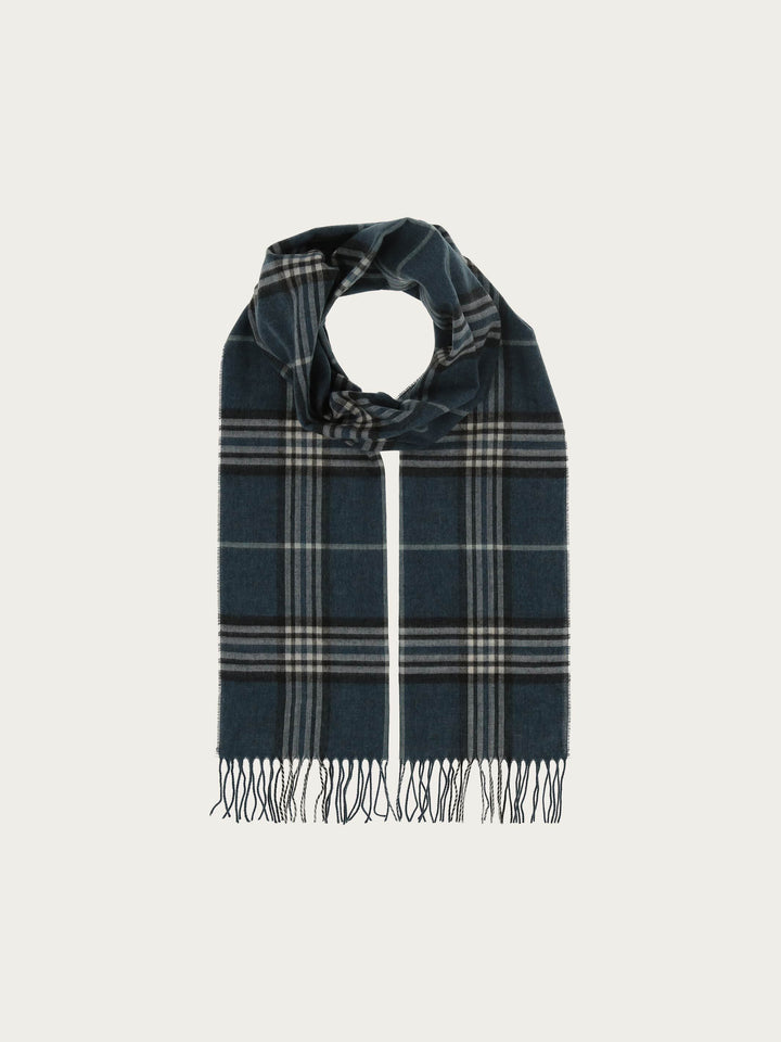 Cashmink-Schal mit FRAAS Plaid Karo - Made in Germany - denim / OneSize | 627056-580