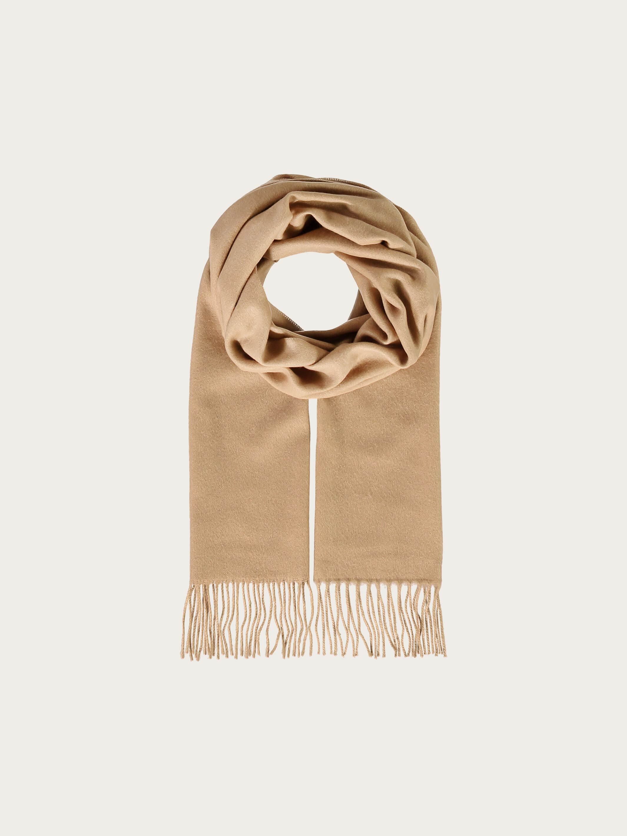 V FRAAS Mohair Wrap store Scarf with Fringe in Tan Brick