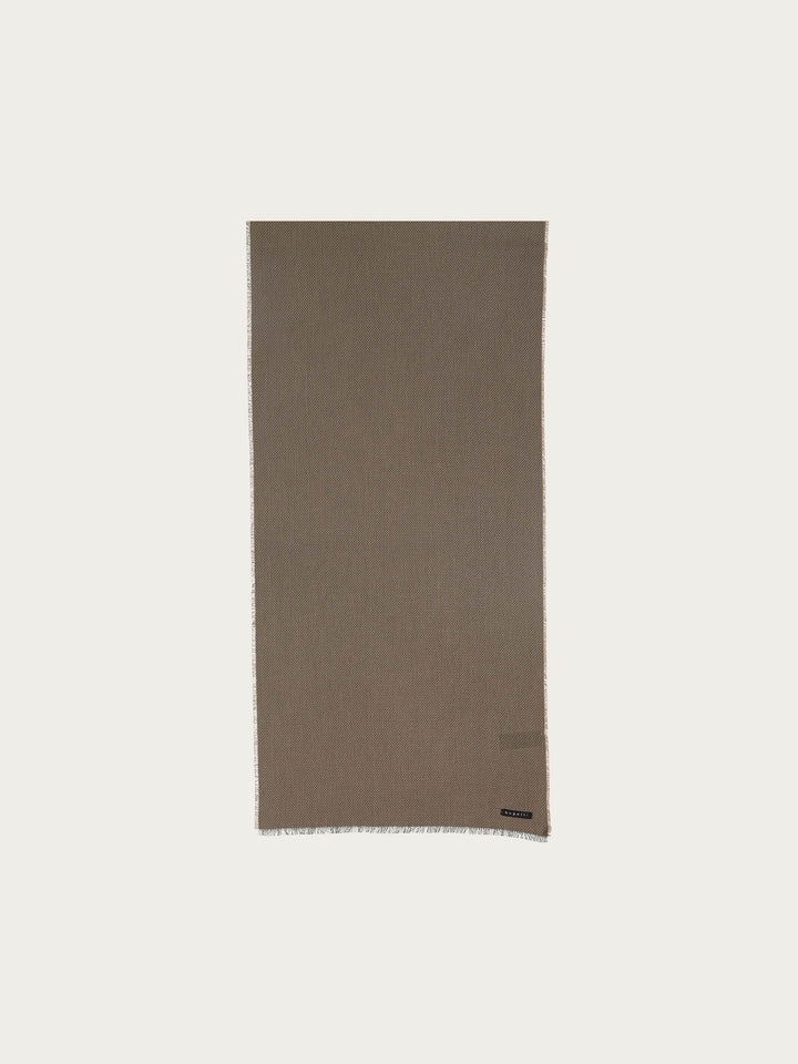 Baumwollschal mit Fischgrät-Design - dark olive / OneSize | 628022-790