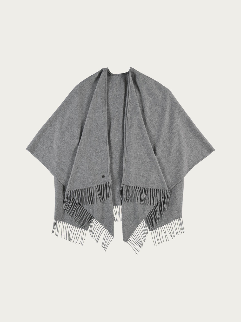 Einfarbiger Poncho aus reinem Polyacryl - Made in Germany - morning grey / OneSize | 631189-951