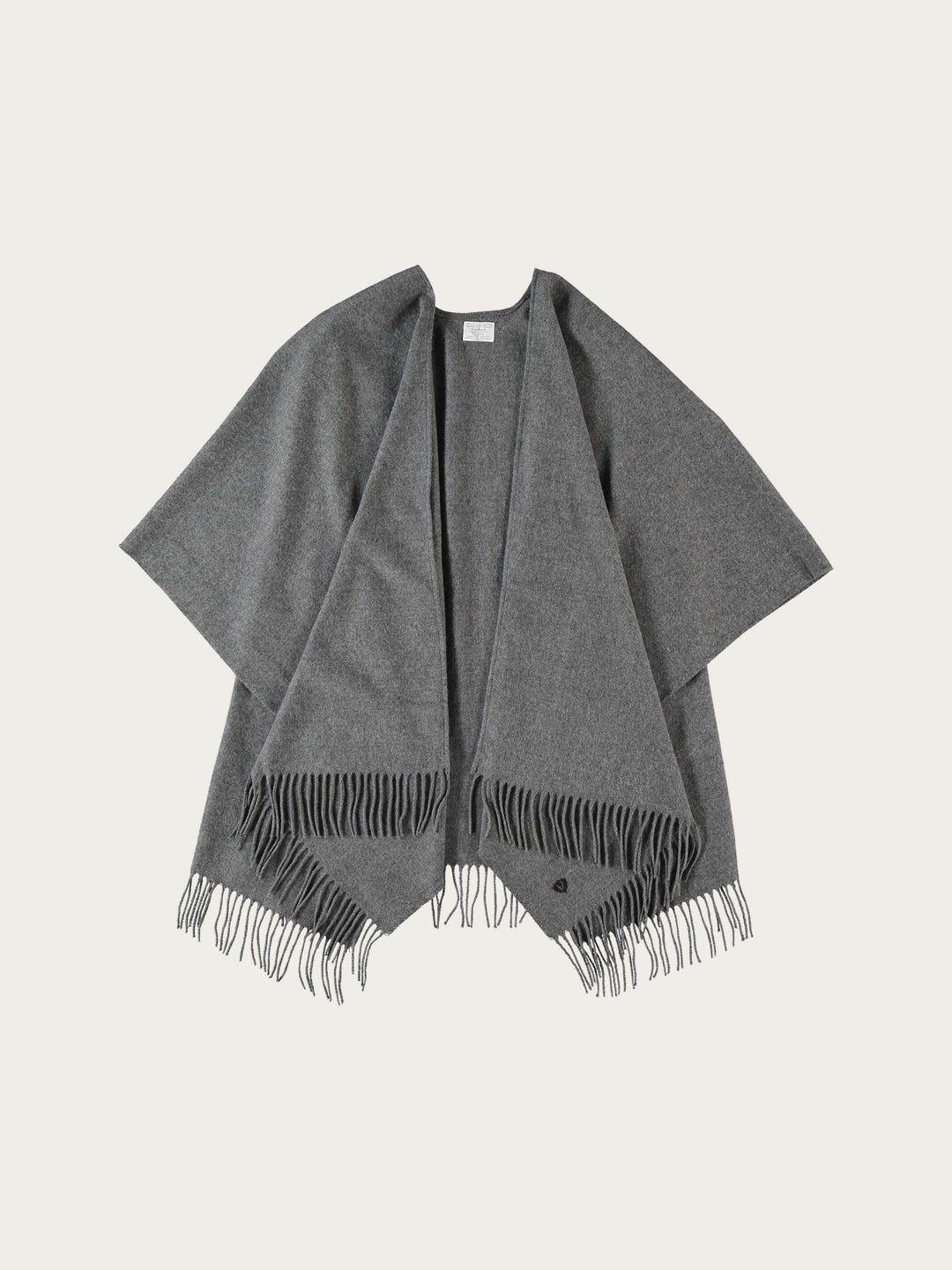 Einfarbiger Poncho aus reinem Polyacryl - Made in Germany - grey / OneSize | 631189-960