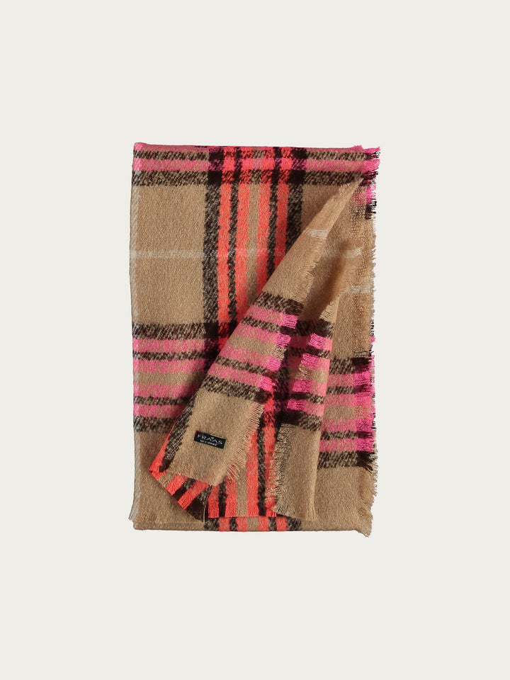 Cashmink-Stola mit FRAAS Plaid Karo - Made in Germany - camel / OneSize | 631257-180