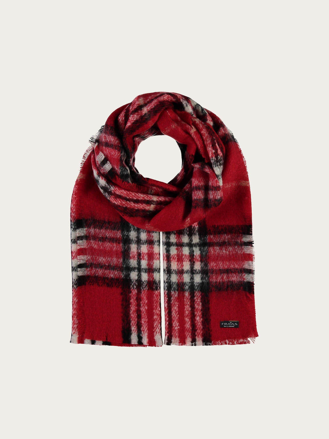 Cashmink-Stola mit FRAAS Plaid Karo - Made in Germany - red / OneSize | 631257-360