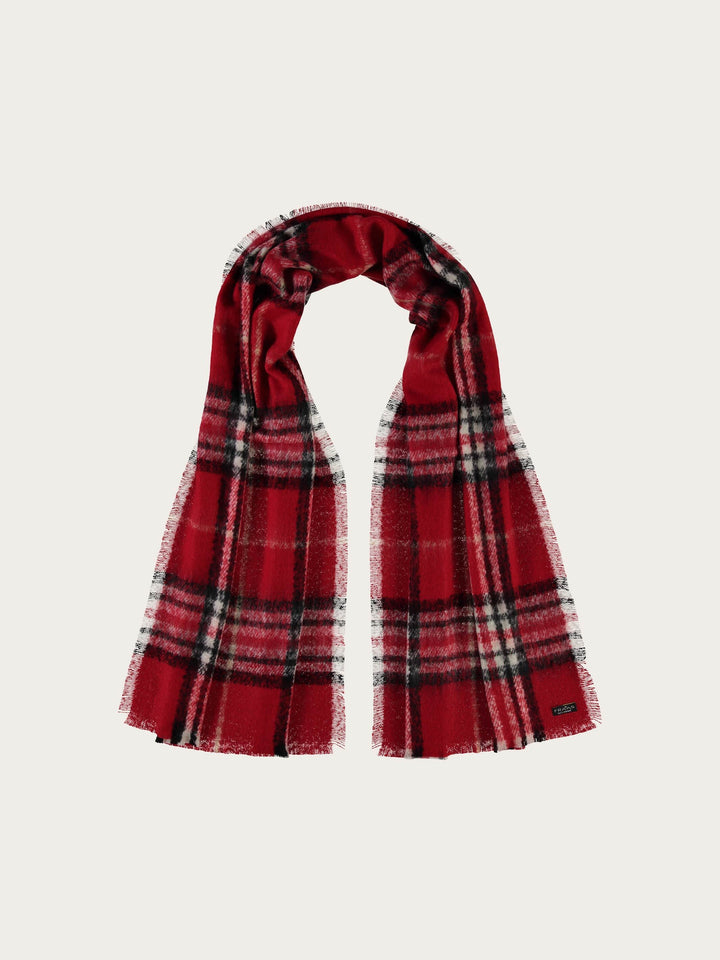 Cashmink-Stola mit FRAAS Plaid Karo - Made in Germany - red / OneSize | 631257-360